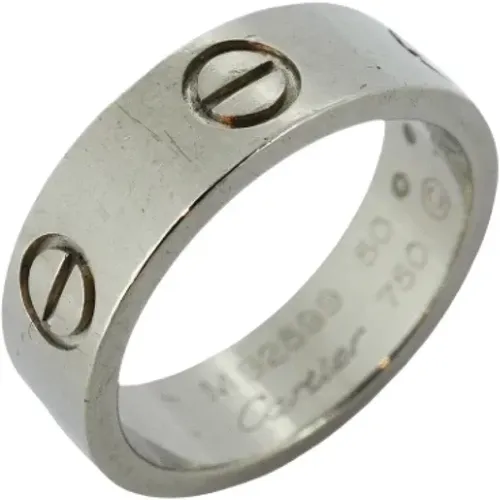 Pre-owned Jewellery, female, , Size: ONE SIZE Pre-owned White Gold rings - Cartier Vintage - Modalova