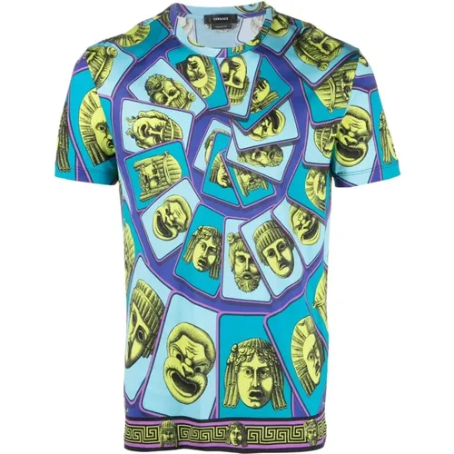 T-shirts and Polos , male, Sizes: S - Versace - Modalova