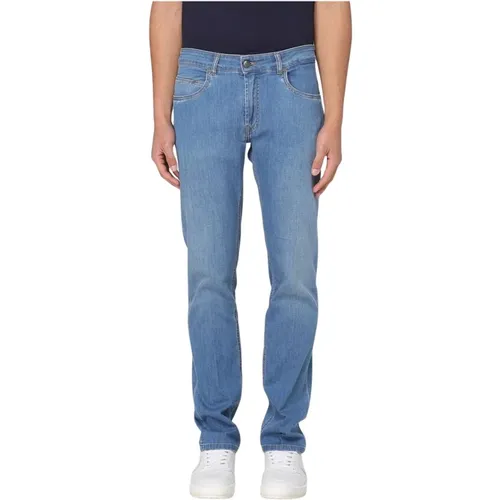 Slim-fit Jeans, male, , Size: W36 Straight Leg Jeans - Fay - Modalova