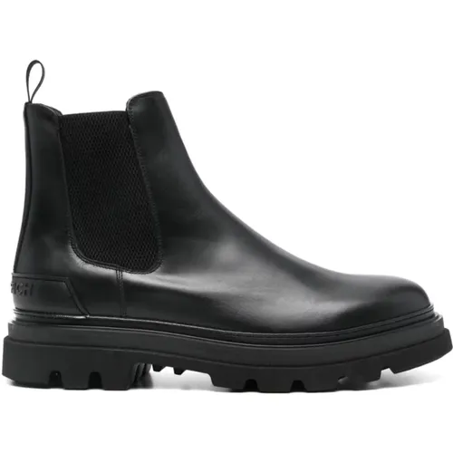 Leather Slip-On Boots , male, Sizes: 9 UK, 8 1/2 UK, 8 UK, 10 UK, 11 UK, 7 UK - Woolrich - Modalova