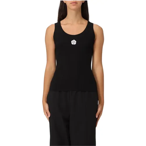 Sleeveless Tops, female, , Size: S Ribbed Knit Tank Top - Kenzo - Modalova