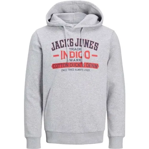 Hoodies, male, , Size: L Hoodie Jjxx Denim Style - jack & jones - Modalova