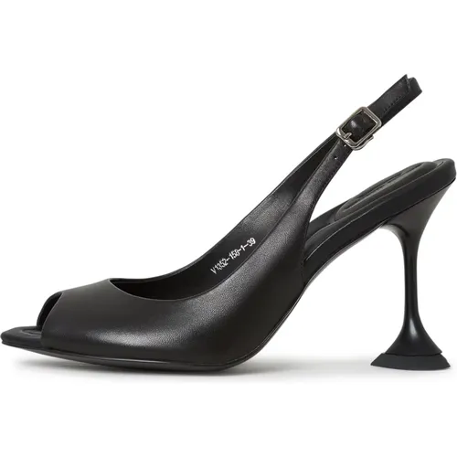 Schwarze Stiletto High Heeled Sandalen , Damen, Größe: 40 EU - Cesare Gaspari - Modalova