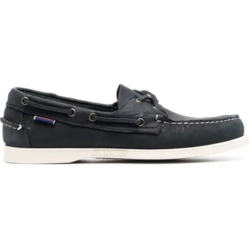 Blau Marine Loafers Verrückter Stil , Herren, Größe: 43 EU - Sebago - Modalova