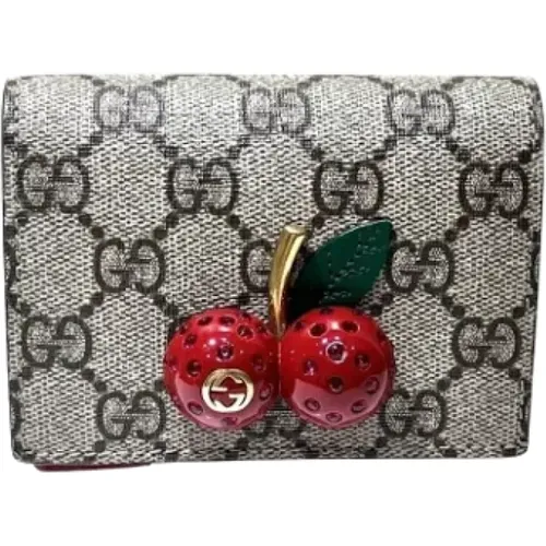 Pre-owned Wallets, female, , Size: ONE SIZE Pre-owned Canvas wallets - Gucci Vintage - Modalova