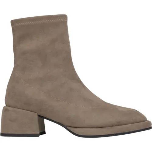 Women's Block Heel Ankle Boots made of Genuine Velour Er00116164 , female, Sizes: 4 UK, 3 UK, 5 UK, 7 UK, 6 UK - Estro - Modalova