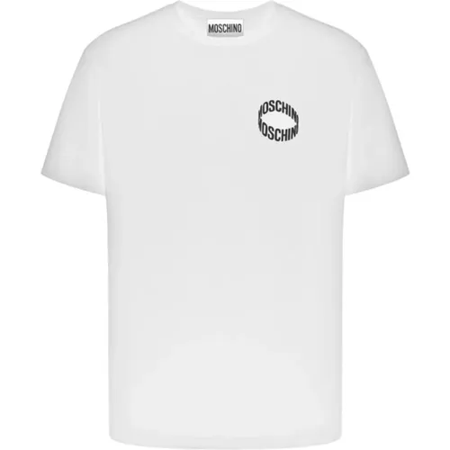 Short Sleeve T-Shirt with Logo , male, Sizes: XL, S, M, L - Moschino - Modalova