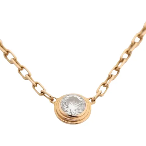 Pre-owned Gold necklaces , female, Sizes: ONE SIZE - Cartier Vintage - Modalova