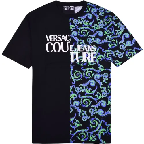 Luxuriöses Logo T-Shirt für Männer , Herren, Größe: S - Versace Jeans Couture - Modalova