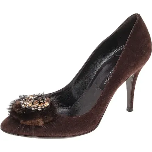 Pre-owned Pumps, female, , Size: 6 1/2 US Pre-owned Suede heels - Sergio Rossi Pre-owned - Modalova