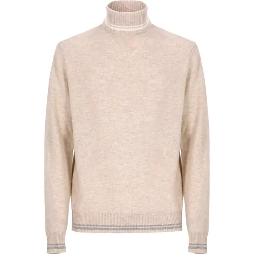 Turtlenecks, male, , Size: L Wool High Neck Sweater - Lubiam - Modalova