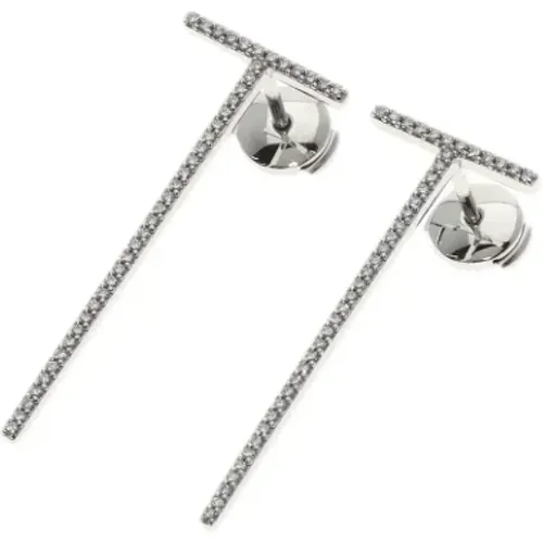 Pre-owned Jewellery, female, , Size: ONE SIZE Pre-owned White Gold earrings - Tiffany & Co. Pre-owned - Modalova