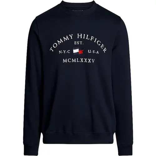 Sweatshirts, male, , Size: L Nautical Style Sweatshirt - Tommy Hilfiger - Modalova