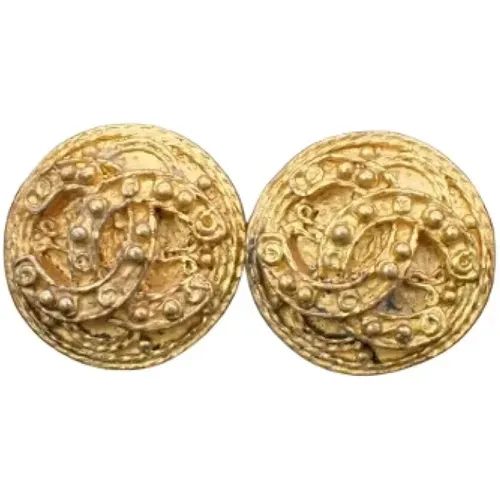 Pre-owned Jewellery, female, , Size: ONE SIZE Pre-owned Metal earrings - Chanel Vintage - Modalova