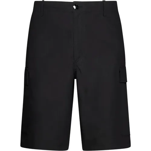 Schwarze Cargo-Shorts Ripstop-Textur , Herren, Größe: S - Kenzo - Modalova