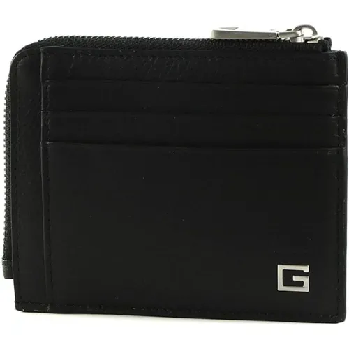 New Zurich Leather Card Holder , male, Sizes: ONE SIZE - Guess - Modalova