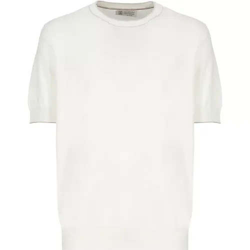 Cotton T-shirt Round Neck Short Sleeves , male, Sizes: L, M, XL - BRUNELLO CUCINELLI - Modalova