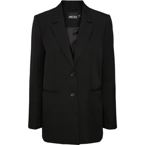 Lace Trim Tailored Blazer , female, Sizes: XS, M, S - Pieces - Modalova
