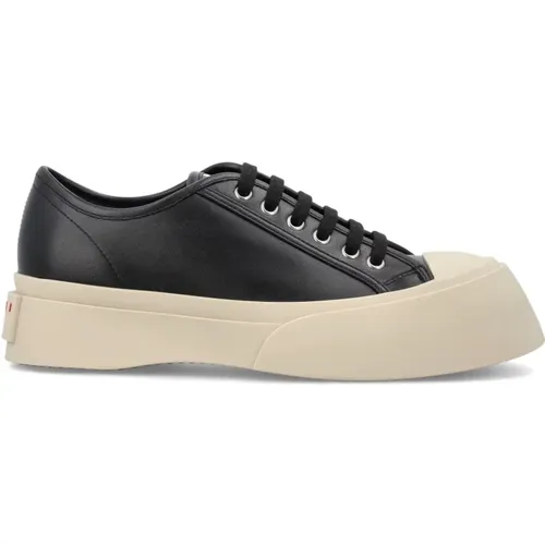 Schwarze Plateau-Sneaker mit Schnürung , Damen, Größe: 41 EU - Marni - Modalova