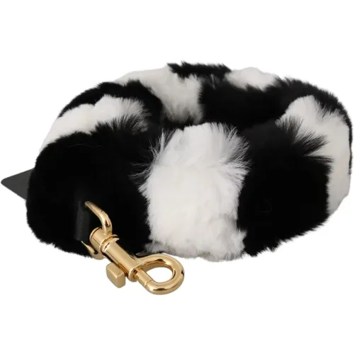 DG White Lapin Fur Accessory Shoulder Strap , female, Sizes: ONE SIZE - Dolce & Gabbana - Modalova