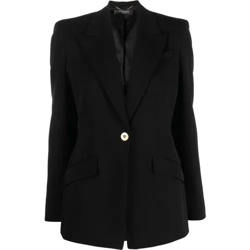 Blazer jacket , female, Sizes: XS, S - Versace - Modalova