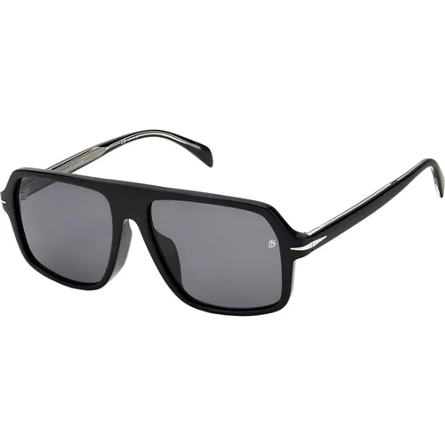 Schwarze/Graue Sonnenbrille DB 7059/F/S - Eyewear by David Beckham - Modalova