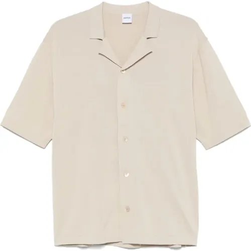 Short Sleeve Shirts, male, , Size: XL Camp Collar Shirt Short Sleeves - Aspesi - Modalova