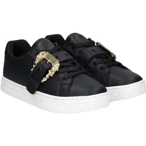 Sneakers, male, , Size: 3 US Womens /Gold Fondo Court Sneakers - Versace Jeans Couture - Modalova