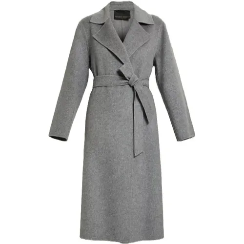 Classic Wool Belted Coat , female, Sizes: L/XL - Marina Rinaldi - Modalova