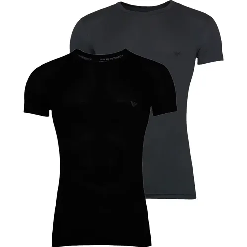 Crew Neck T-Shirts 2 Pack , Herren, Größe: XL - Emporio Armani - Modalova
