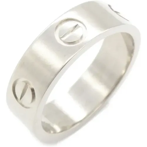 Pre-owned Jewellery, female, , Size: ONE SIZE Pre-owned White Gold rings - Cartier Vintage - Modalova