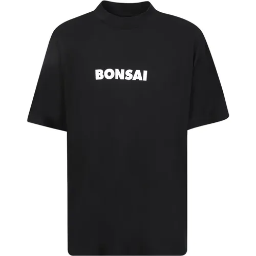 Schwarzes Logo T-Shirt , Herren, Größe: L - Bonsai - Modalova