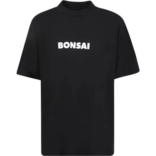Schwarzes Logo T-Shirt , Herren, Größe: S - Bonsai - Modalova