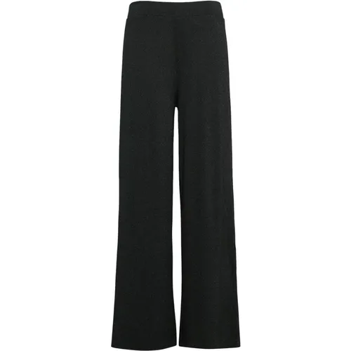 Wide Leg Jersey Hose , Damen, Größe: XL - comma - Modalova