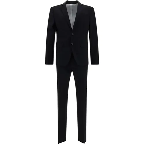 Suit Sets, male, , Size: 2XL Classic Wool Suit with Blazer and Pants - Dsquared2 - Modalova