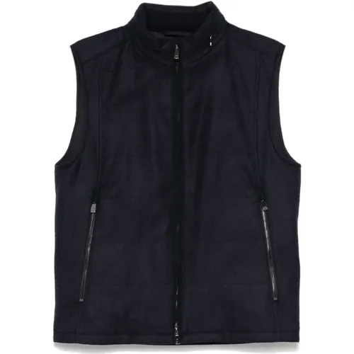 Wool Cashmere Vest Button Closure Pockets , male, Sizes: L - Corneliani - Modalova