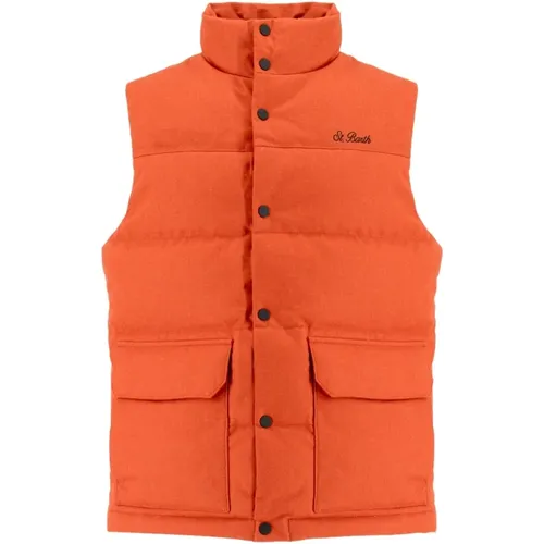 Vests, male, , Size: M Quilted Wool Blend Gilet - MC2 Saint Barth - Modalova