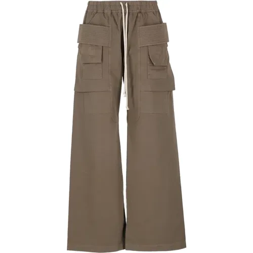 Braune Cargo Hose Wide Leg , Herren, Größe: S - Rick Owens - Modalova