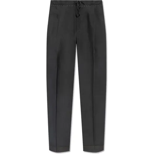 Straight Trousers, female, , Size: XS Creased Trousers - Maison Margiela - Modalova