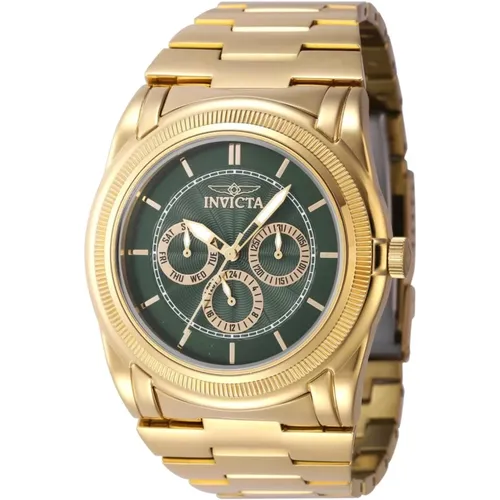 Slim Quartz Watch - Green Dial , male, Sizes: ONE SIZE - Invicta Watches - Modalova