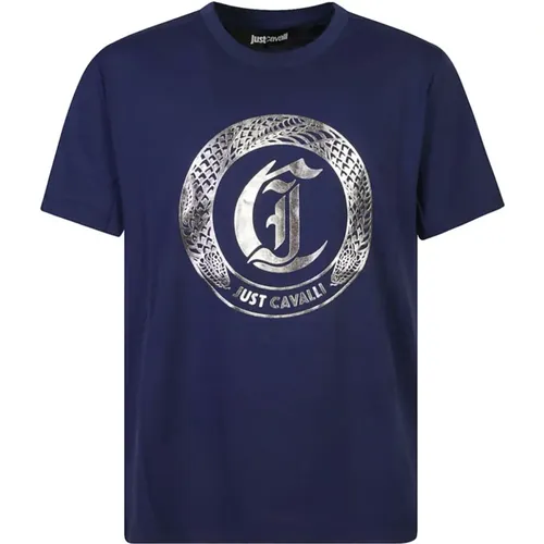 Blaue T-Shirts und Polos ***cv - Just Cavalli - Modalova