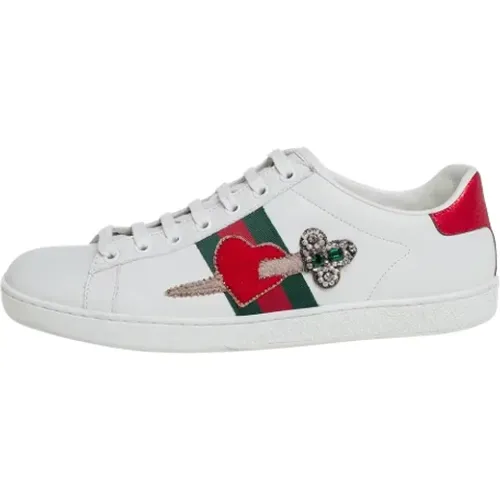 Pre-owned Sneakers, female, , Size: 9 US Pre-owned Leather sneakers - Gucci Vintage - Modalova