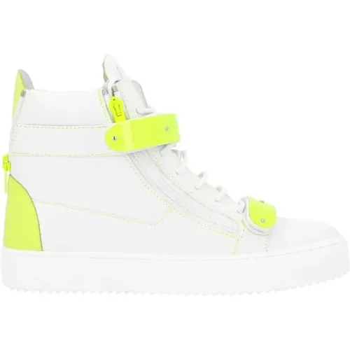 Sneakers, male, , Size: 12 US Calfskin High Top Sneakers - giuseppe zanotti - Modalova
