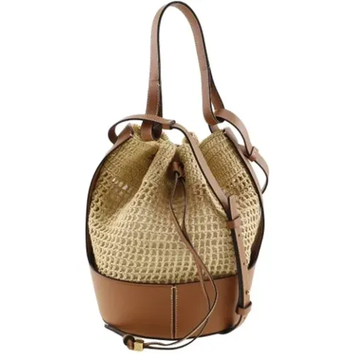 Pre-owned Bucket Bags, female, , Size: ONE SIZE Pre-owned Raffia shoulder-bags - Loewe Pre-owned - Modalova