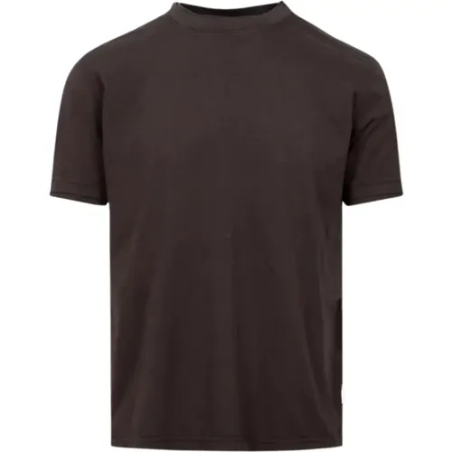 Baumwoll T-Shirt mit Rundhalsausschnitt und kurzen Ärmeln , Herren, Größe: M - Paolo Pecora - Modalova