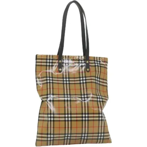 Pre-owned Tote Bags, female, , Size: ONE SIZE Pre-owned Canvas shoulder-bags - Burberry Vintage - Modalova