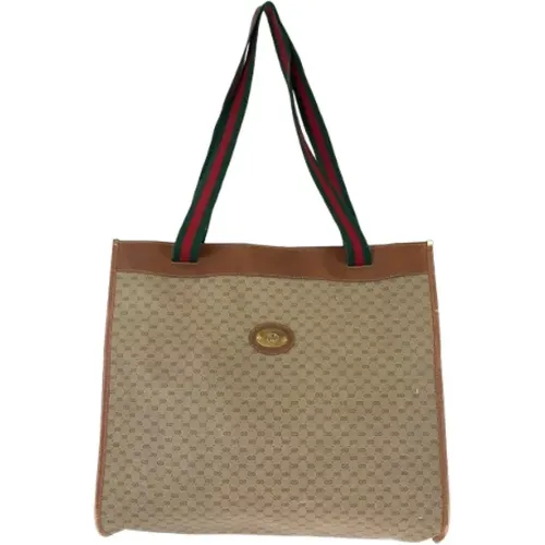 Pre-owned Tote Bags, male, , Size: ONE SIZE Pre-owned Canvas gucci-bags - Gucci Vintage - Modalova