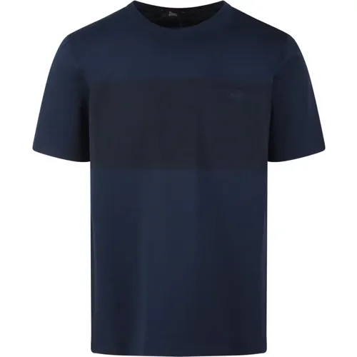 Baumwoll-Stretch Scuba T-Shirt , Herren, Größe: 2XL - Herno - Modalova