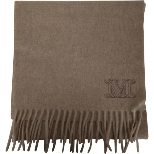 Winter Scarves, Stay Warm and Stylish with 003 Sand Wsdalia Scarf for Women , female, Sizes: ONE SIZE - Max Mara - Modalova