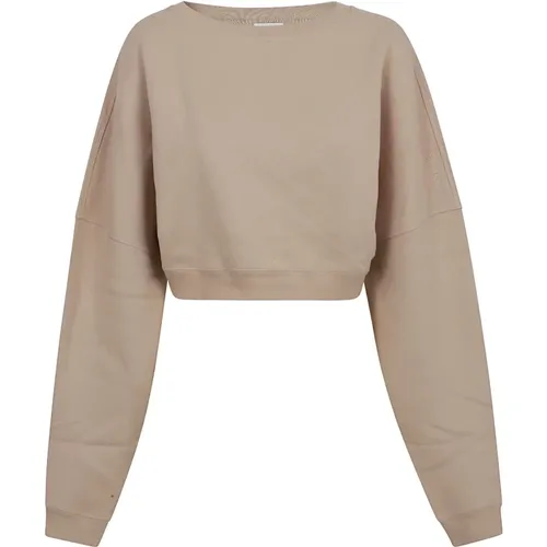 Sweatshirts, female, , Size: L Cropped Sweatshirt - Saint Laurent - Modalova
